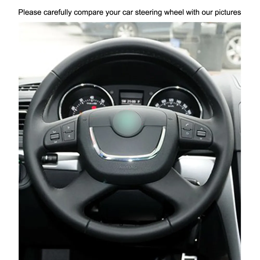 Прошитая вручную черная искусственная кожа для Skoda Octavia a5 a 5 Superb 2012 2013 Fabia 2010|Чехлы