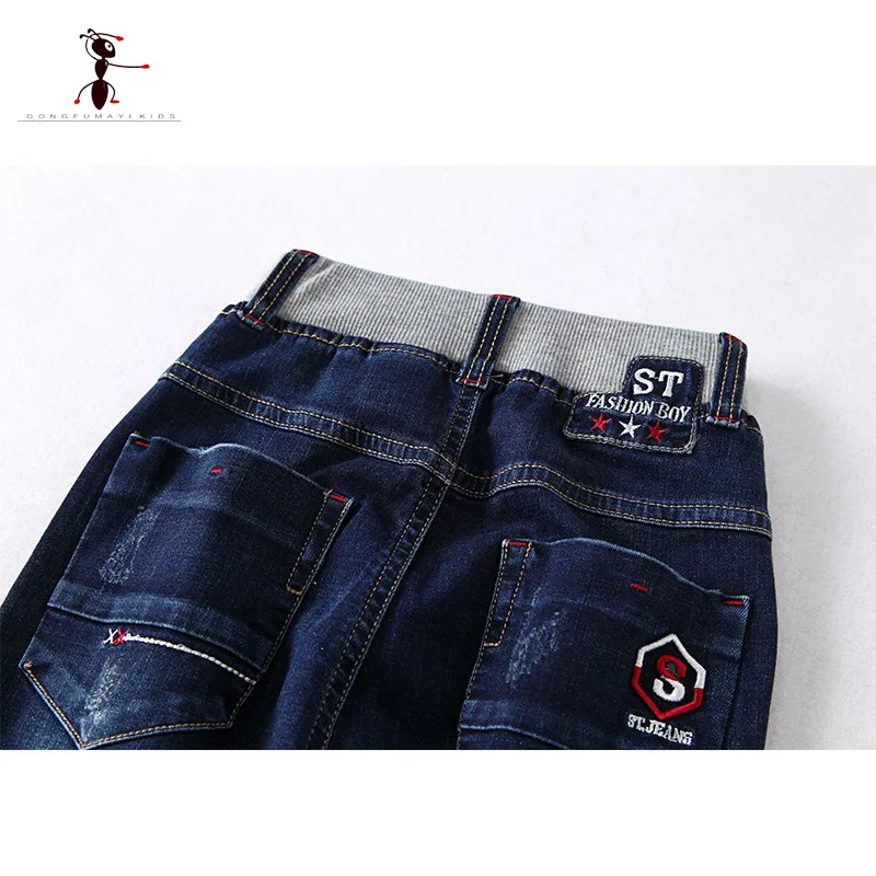 Новинка весны 2017 года поступление Детские джинсы Повседневное Мальчики