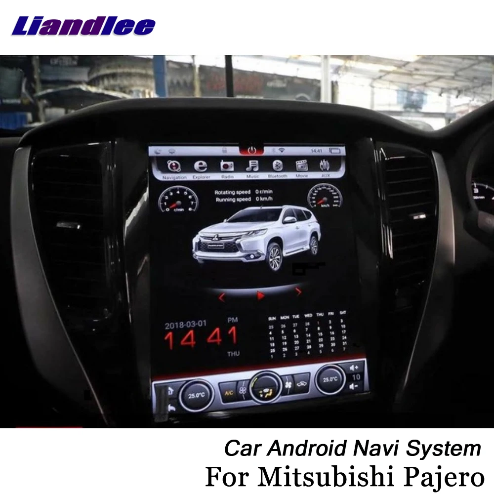 Liandlee Android для Mitsubishi Pajero V73 V97~ Tesla стиль радио Carplay gps Navi карта навигация Мультимедиа