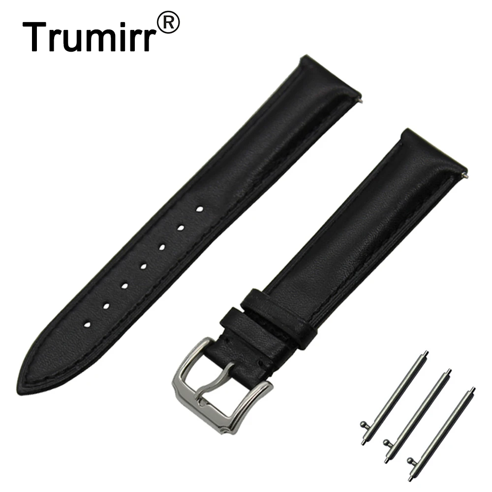 

18mm 20mm 22mm First Layer Genuine Leather Watch Band Quick Release Strap for Jacques Lemans Wrist Belt Bracelet Black Brown