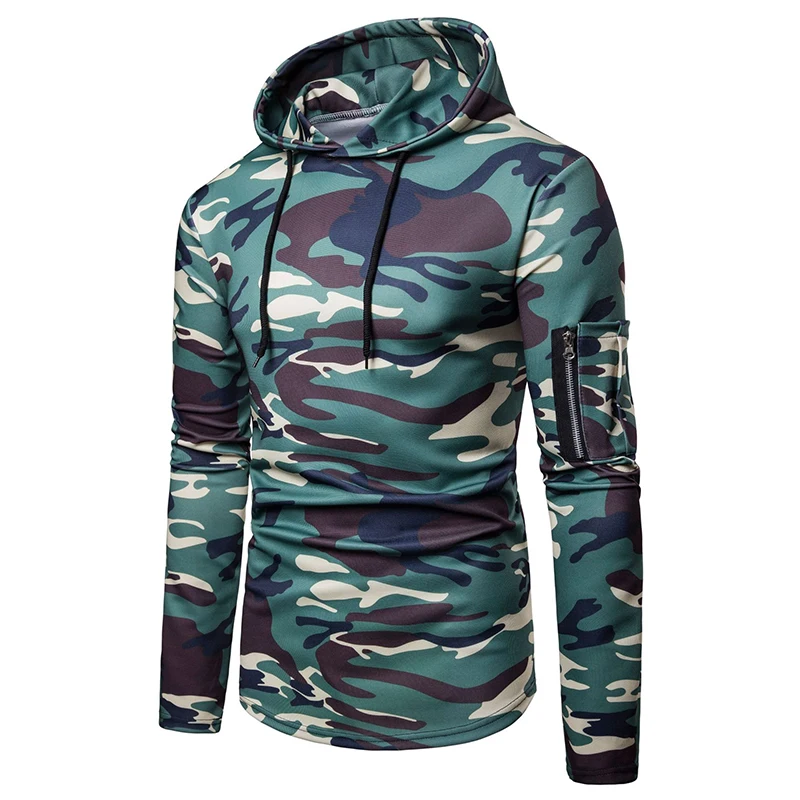 Высококачественные мужские камуфляжные толстовки 2018 модная толстовка мужская