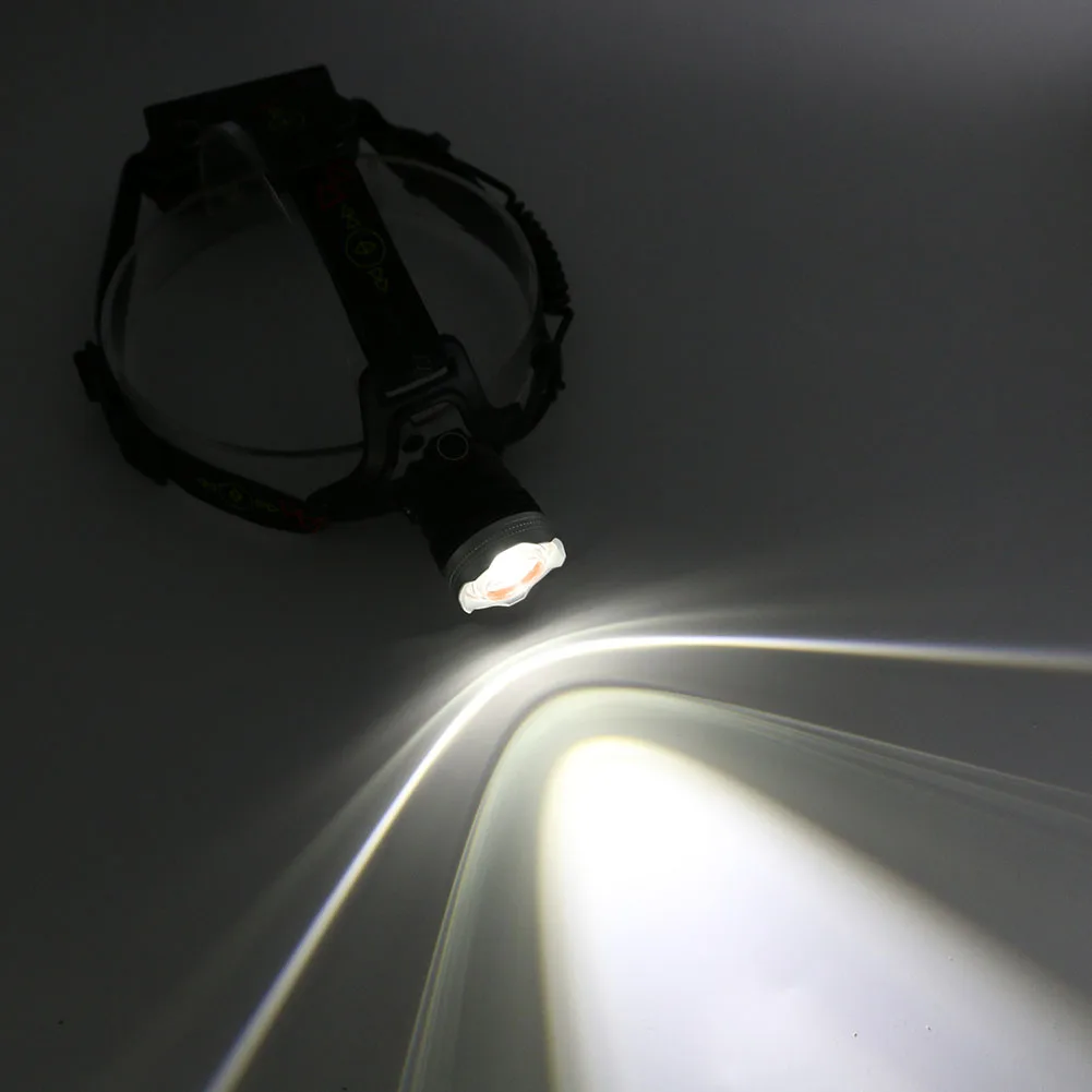 Водонепроницаемый светодиодный налобный фонарь с фокусировкой 1 * + COB 4 режима USB