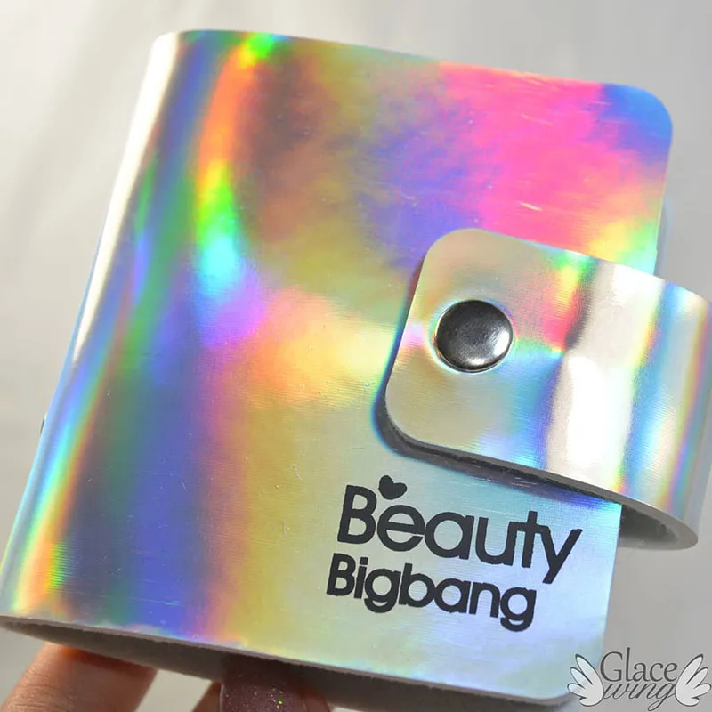 BeautyBigBang 20 слотов 6*6 см красочная лазерная сумка для хранения для штамповки пластины квадратный дизайн ногтей тарелка-Органайзер держатель Чехол сумка