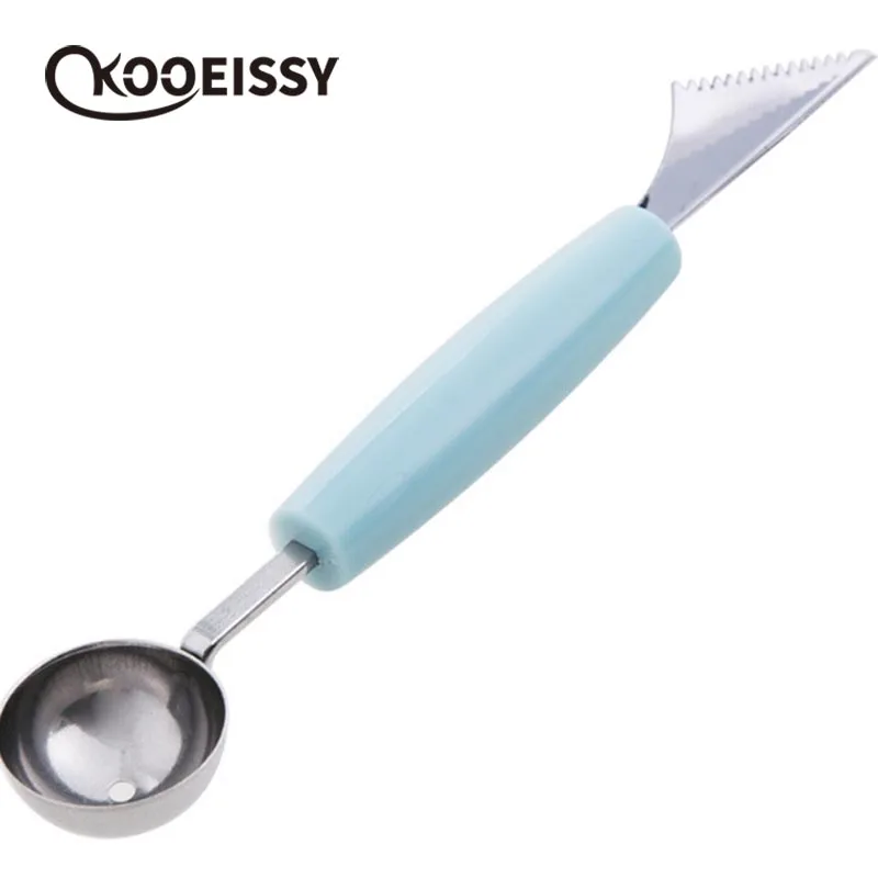 Carving Stainless Steel Melon Ice Cream Baller Double Ended Scoop Sculpture Fruit Knife Spoon Tool Kitchen | Дом и сад