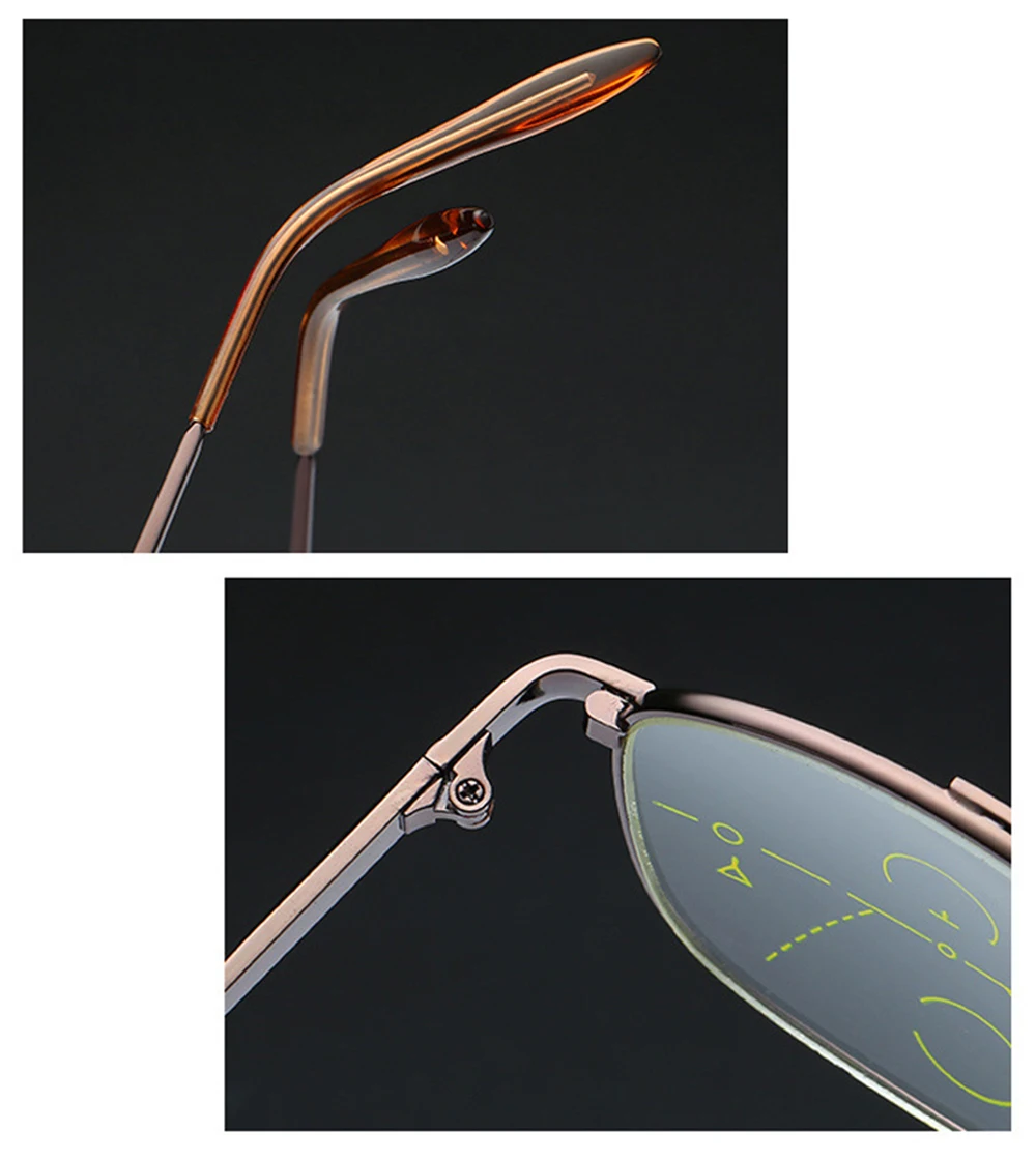 

= Clara Vida Double Bridge Frame For Intelligence Progressive Multifocal Commercial Reading Glasses Bifocal +1 +1.5 +2 To +4