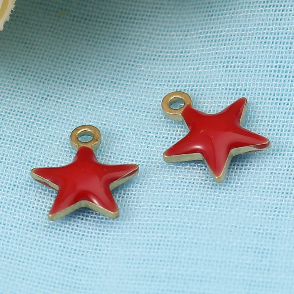 DoreenBeads модные медные эмалированные блестки подвеска в виде пятиконечной звезды