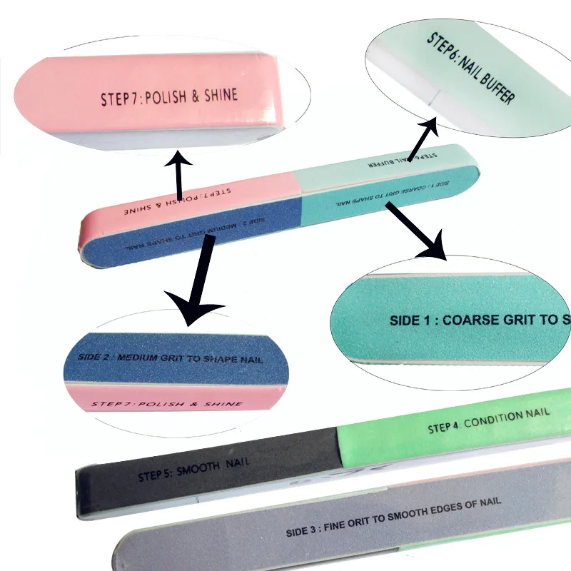 5 шт./лот Полировочная пилка для нейл арта маникюрные насадки дизайна ногтей