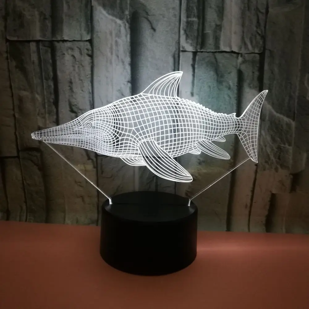 3d лампа ночник рыбный Датчик Свет лампада детская Lampade candeiro Lampki Nocne Романтический
