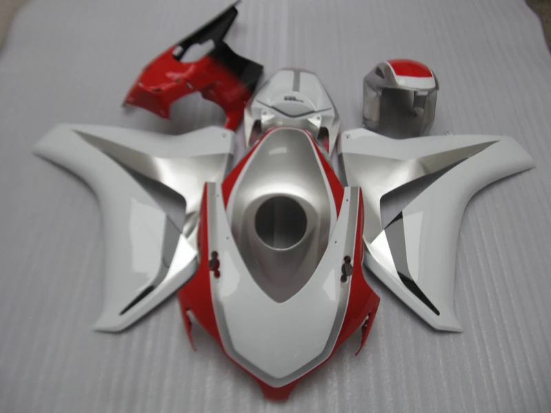 Литьевые Обтекатели для Honda CBR1000RR 08 09 10 11 Белый Красный Серебряный комплект