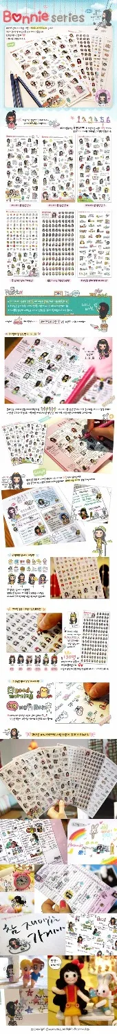 

Wholesale 10Pack/Lot New Girl Transparent Decoration Stickers Adhesive Decoration Stickers H0193