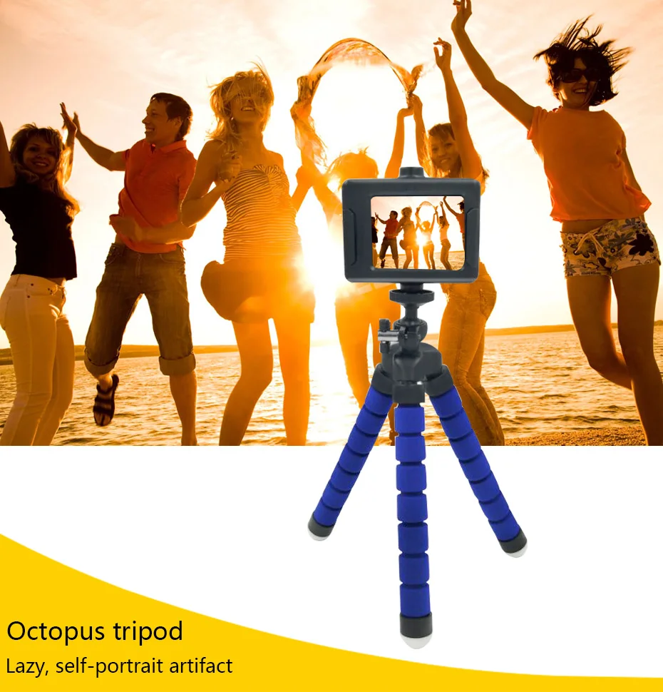 Гибкий Осьминог губка Gorillapod камера мини штатив камера держатель кронштейн для Go pro камера s для Xiaomi yi 4K Экшн камера