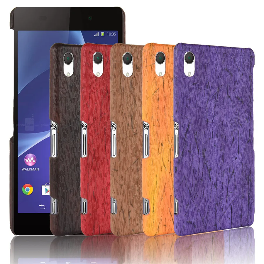 HOTSWEI для Sony Xperia Z3 Z2 чехол 5 2 &quotретро дерево кожа дизайн ПК жесткий пластиковый