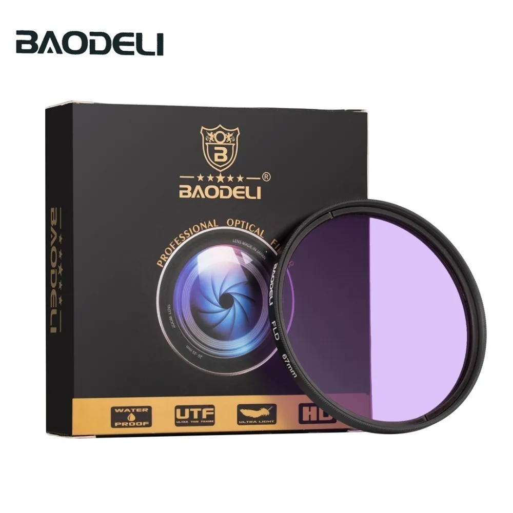 BAODELI Dslr Объектив Filtro FLD фильтр концепция 49 52 55 58 62 67 72 мм 77 82 мм для камеры Canon Nikon D5300 sony A6000 аксессуары