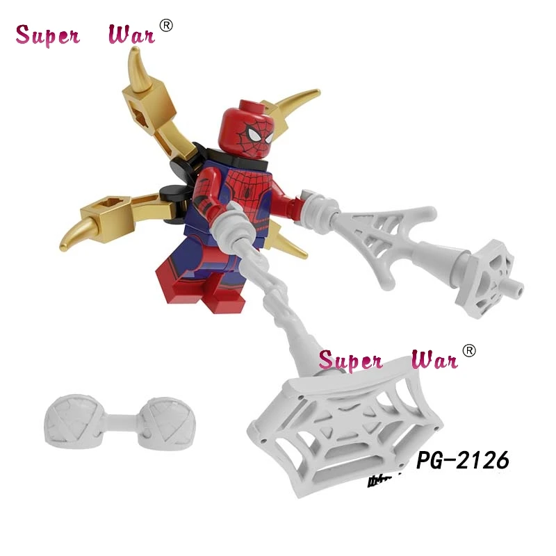 PG2126 Одиночный Человек-паук Marvel вдали от дома Человек-паук Mysterio Noir гвеном Ник пушистый Mary Jane строительные блоки детские игрушки - Цвет: PG2126