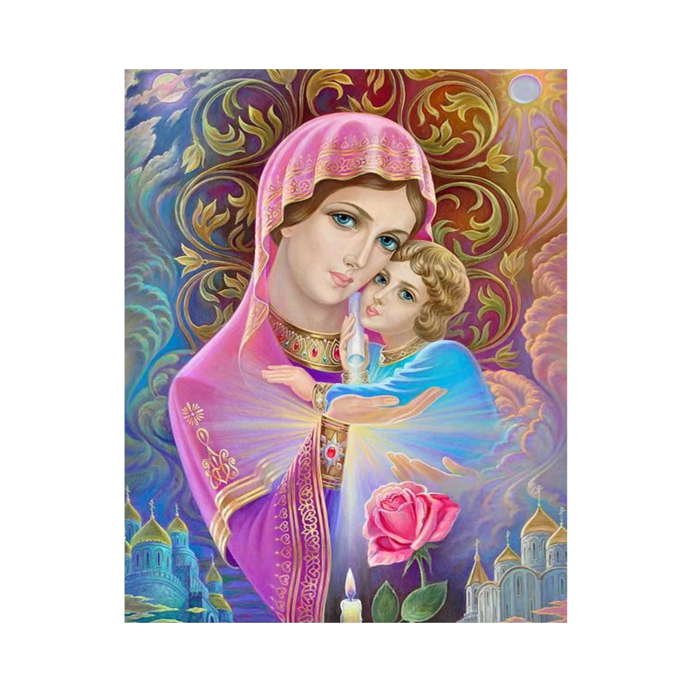 5d diy алмаз вышивка религиозных леди алмазов картина вышивки крестом полный Magic