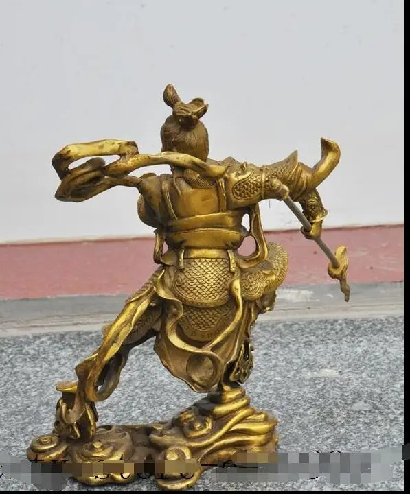 wang6710915++China Brass Warrior Nezha Na Zha Third Prince Nalakuvara On Hot Wheels Statue | Дом и сад