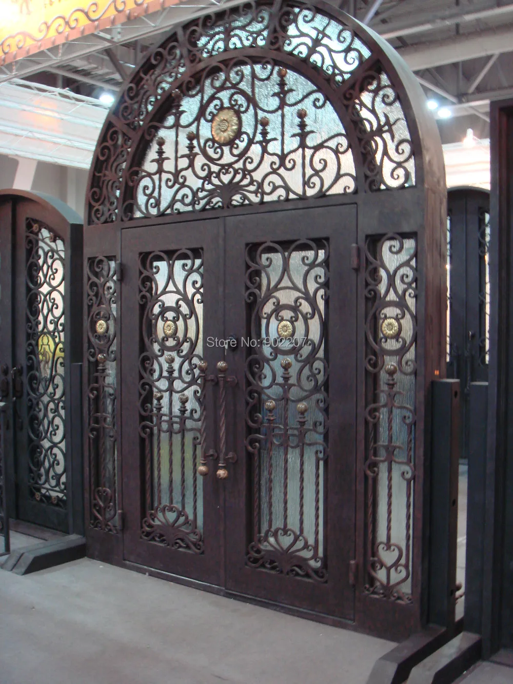 Hench 100% стальные металлические Двойные железные двери со стеклом|iron entry door|wrought iron