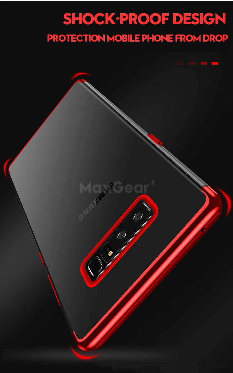 MaxGear защитный силиконовый чехол для телефона для samsung Galaxy Note 5 8 9 прозрачный тонкий чехол для samsung S6 S7 Edge S8 S9 Plus