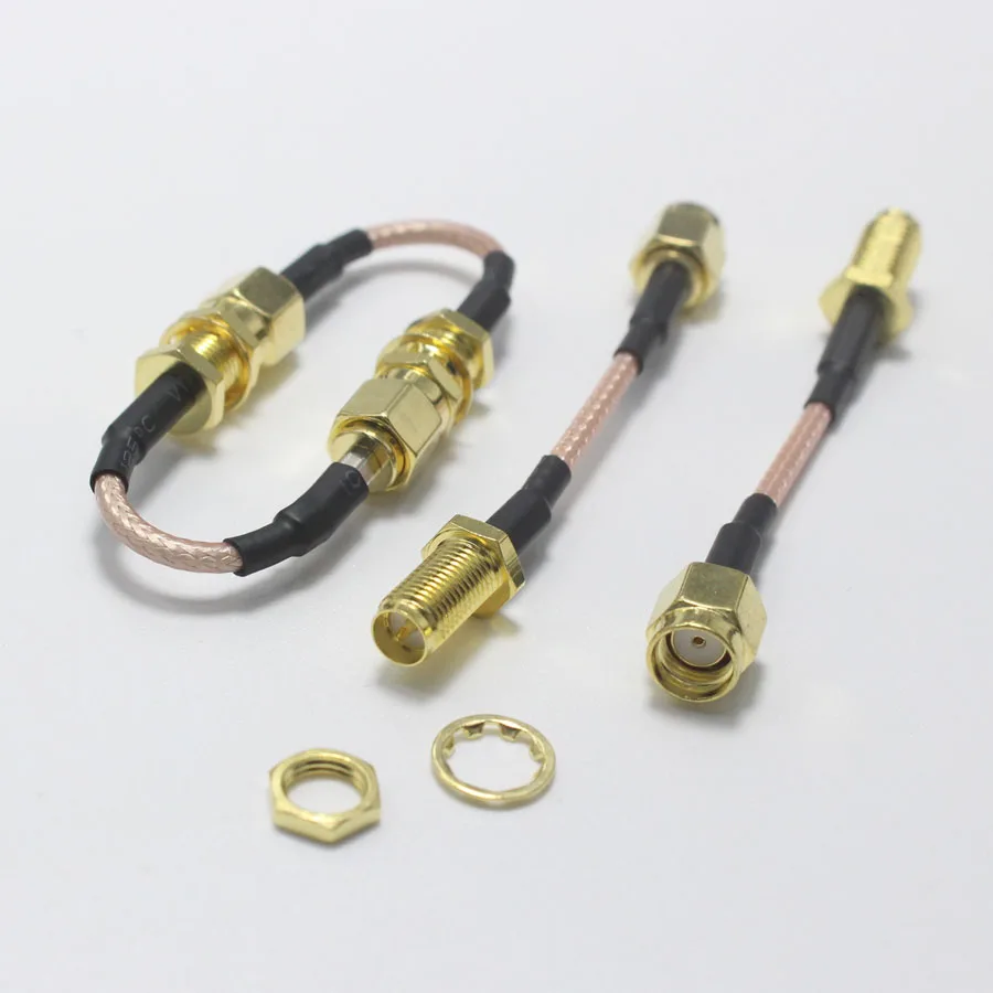 1 шт. 5 см RP SMA штекер к гнезду Разъем RF коаксиальный переборка обжимной разъем RG316