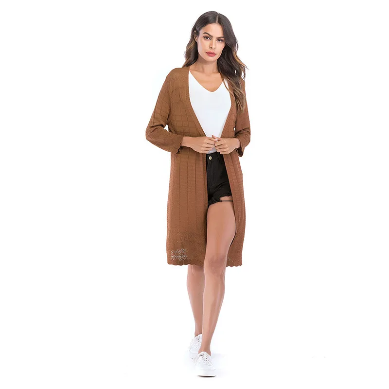 Casual Long Cardigan Women Clothes 2018 Autumn Lady Sleeve Knitted Sweater Top Femme Ponchos Y Capas Mujer Casaco Feminino |