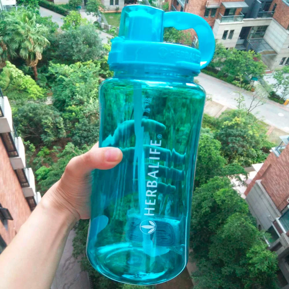 2000 мл 64 унций Экологичные пластиковые бутылки для воды скраб Кофе Чай Молоко