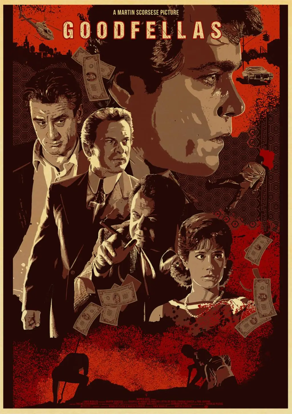 E107 Постер из фильма Goodfellas ретро постер печатает Высокое качество наклейки на стену для гостиной украшения дома - Цвет: E107