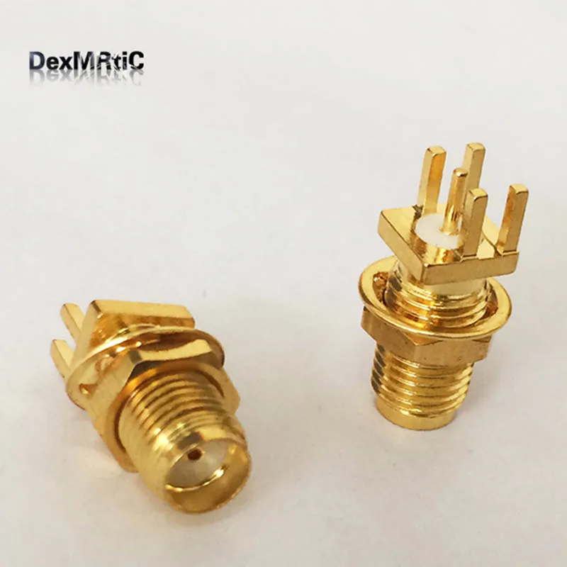 1 шт. SMA разъем SMA гнездо Гайка RF коаксиальный разъем Конец Запуска печатного монтажа кабель прямой позолоченный