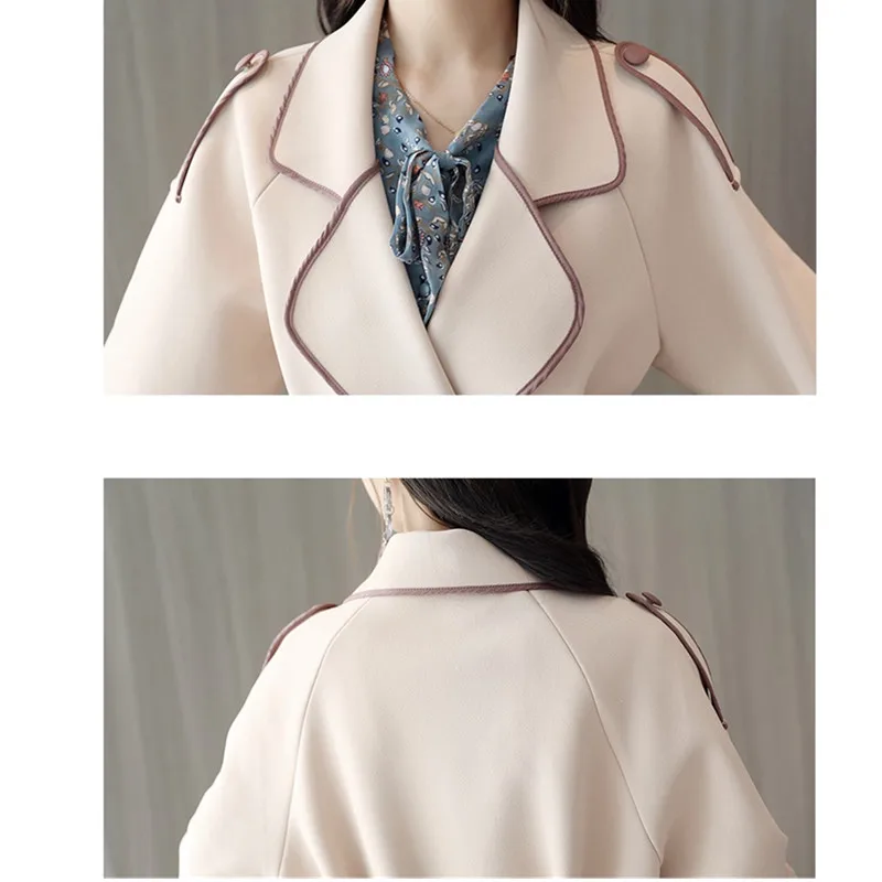 

2020 Autumn Winter New Long Windbreaker Coat Women Brand Clothing Fashion Slim Double-breasted Overcoat Casual Lady Trench coat