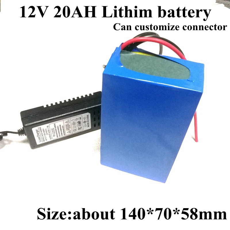 

12v 20ah lithium ion battery 12v 30A discharge for power baby child electric motorcycle golf trolly cart 360w + 3A charger