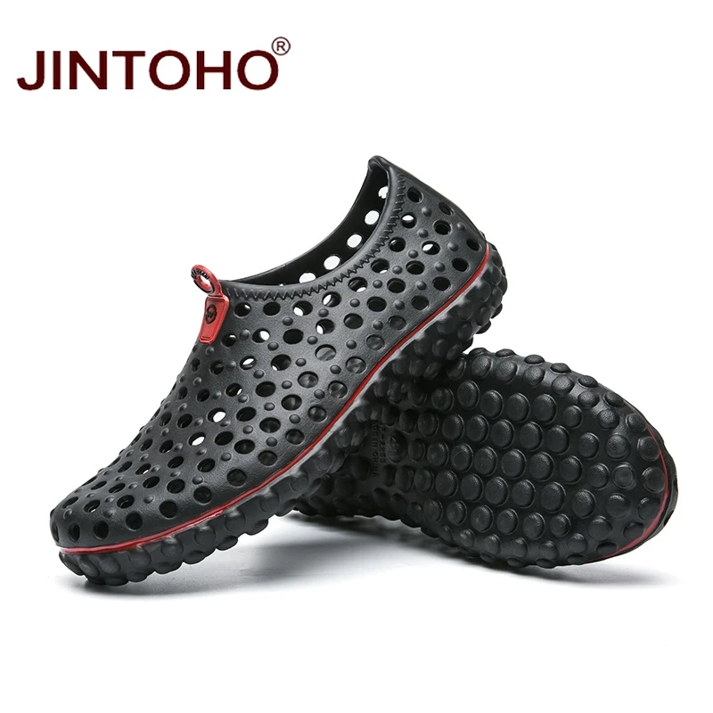 Сандалии JINTOHO мужские для пляжа и воды дышащие босоножки без застежки