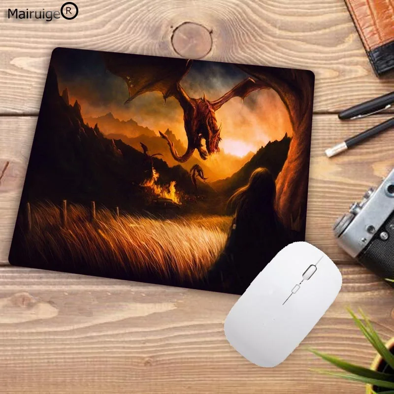 22X18CM Mairuige Дракон животное пользовательский компьютерный игровой коврик для мыши Коврик для мыши Нескользящий Резиновый коврик скорость маленький 22X18 см Коврик для мыши акции - Цвет: 22X18CM