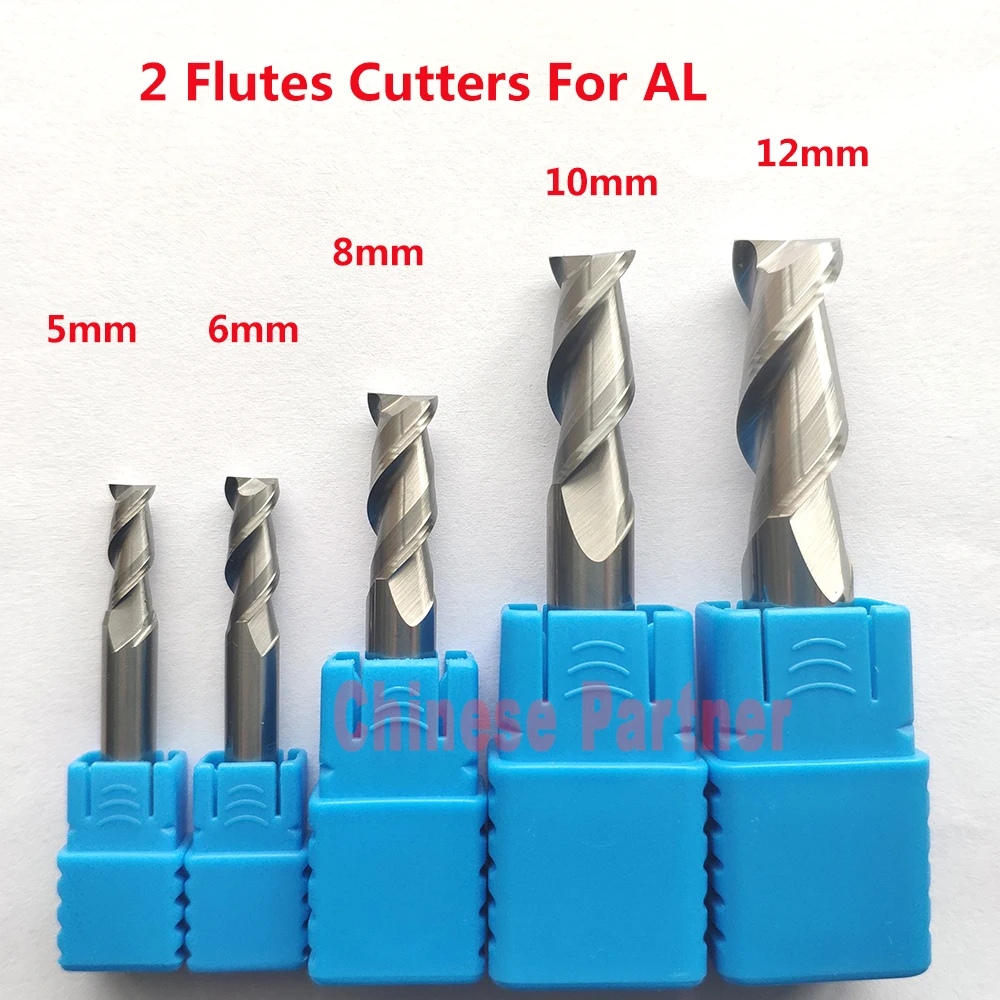 

10mm length 75-150mm HRC50 end mill for Aluminum milling cutter Tools Carbide CNC Endmill Router bits spiral bits