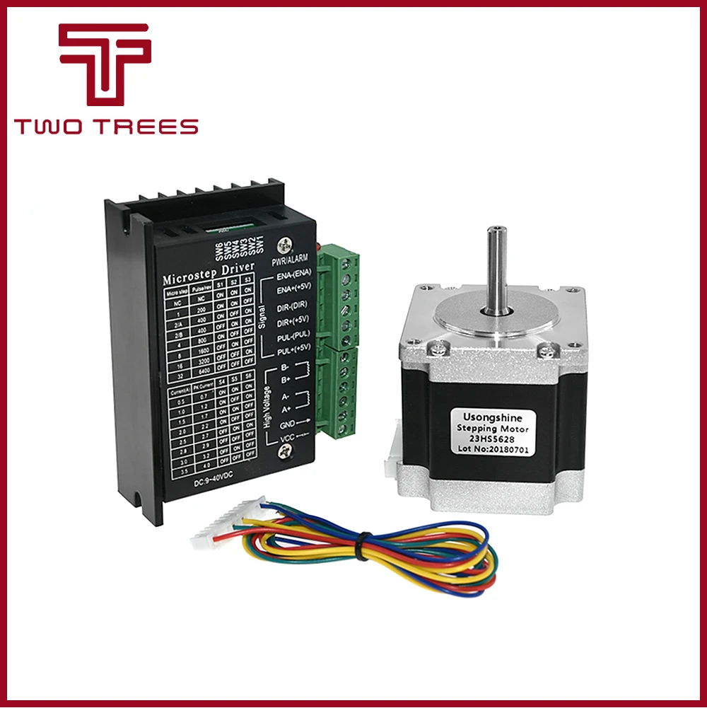 Nema 23 23HS5628 шаговый двигатель 57 двигатель 2.8A с TB6600 шаговый двигатель драйвер NEMA17 23 для ЧПУ и 3D принтер части