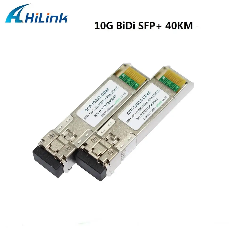 10G BIDI SFP 40KM 10G WDM SFP+ bidi T1270/R1330nm T1330/R1270nm 40 км bidi SFP+ Совместимость с SFP+ с разъемом LC - Цвет: 10G BIDI SFP 40KM