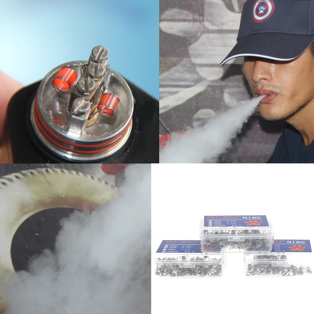 Электронная сигарета SEA WOLF RDA RBA RTA проволочная катушка NI80 готовые катушки 24 26 28AWG A1