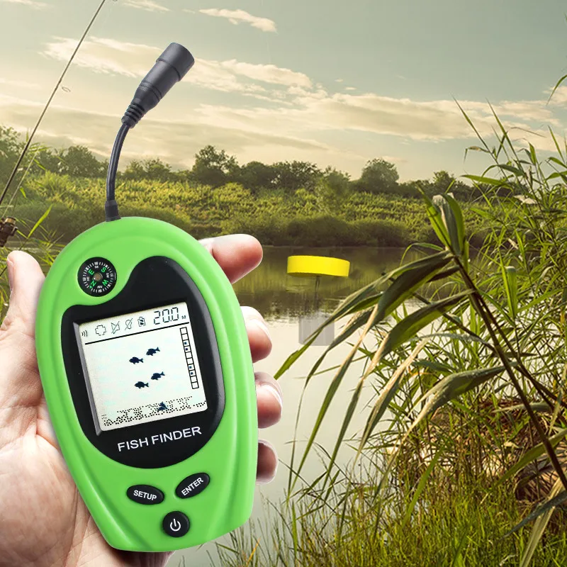 Морской gps Портативный Рыболокаторы глубина сонар эхолот 100 м средства ухода за