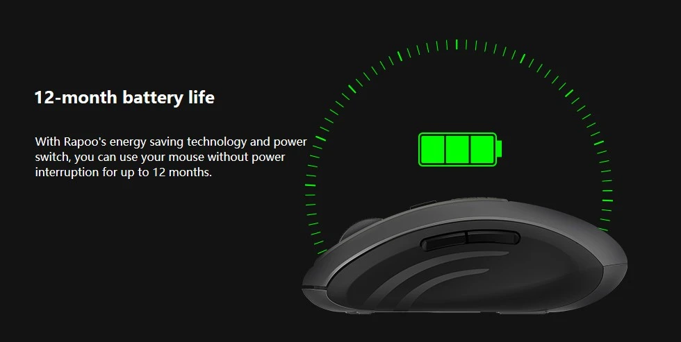 Rapoo 6610S мини многорежимный беспроводной переключатель мыши между Bluetooth 3,0/4,0 и 2,4G для трех для подключения к устройствам