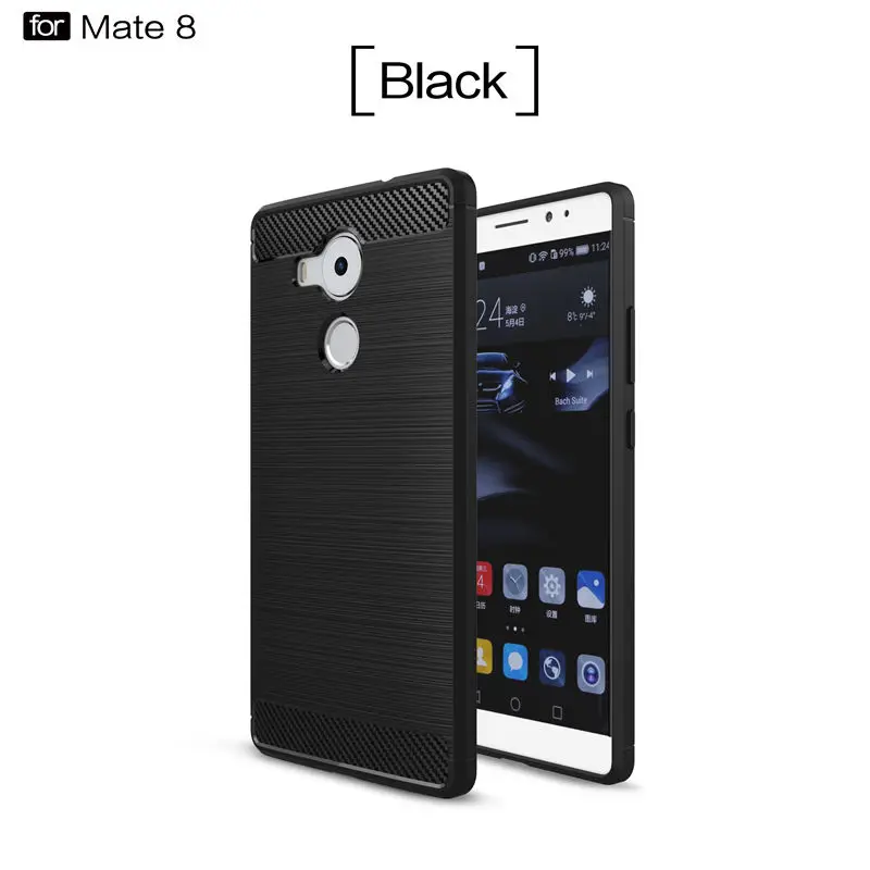 Для Huawei Коврики 8 чехол Роскошные углеродного Волокно матовый Силиконовая резина