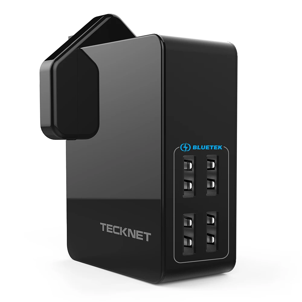 TeckNet PowerZone C3 27 Вт/5.4A 4 порта USB вилка настенное зарядное устройство с Умной технологией зарядки для iPhone 7/6s/Plus, iPad Pro - Тип штекера: Великобритания