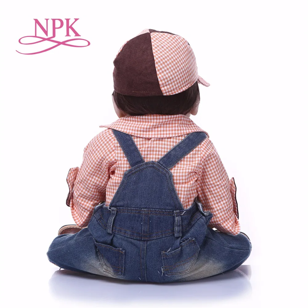NPK Boneca Reborn preppy стиль полный винил Детские игрушки куклы как живые дети подарок на