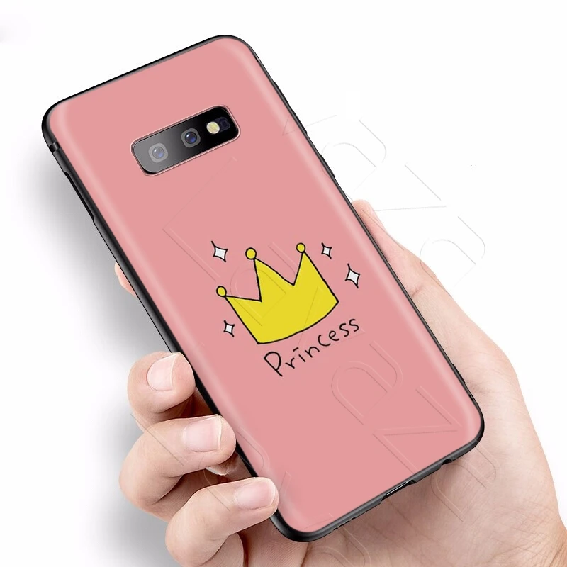 Чехол с короной для принцессы лавазы Samsung Galaxy S6 S7 Edge J6 S8 S9 S10 Plus A3 A5 A6 A7 A8 A9 Note 8 9 |