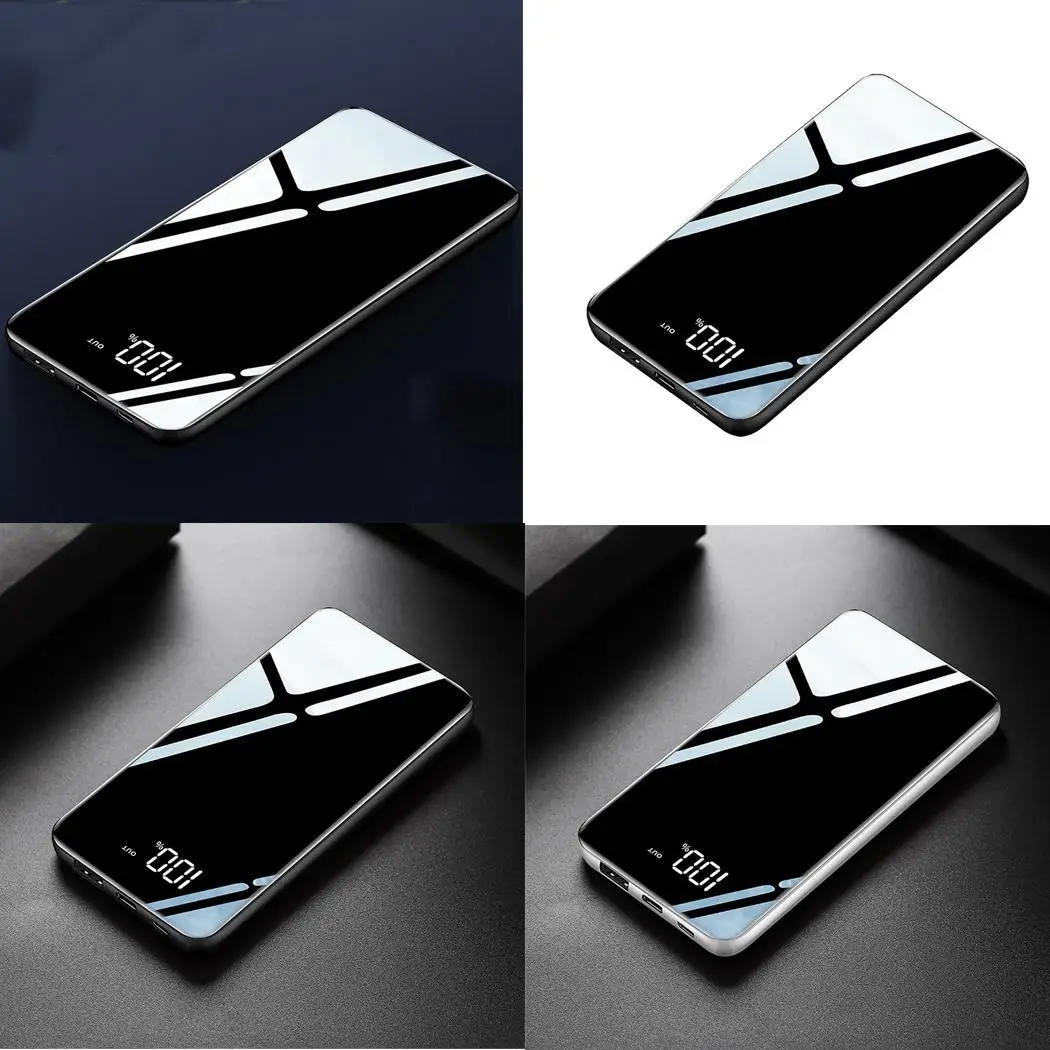 30000mAh внешний аккумулятор ультра тонкий портативный ЖК дисплей двойной USB