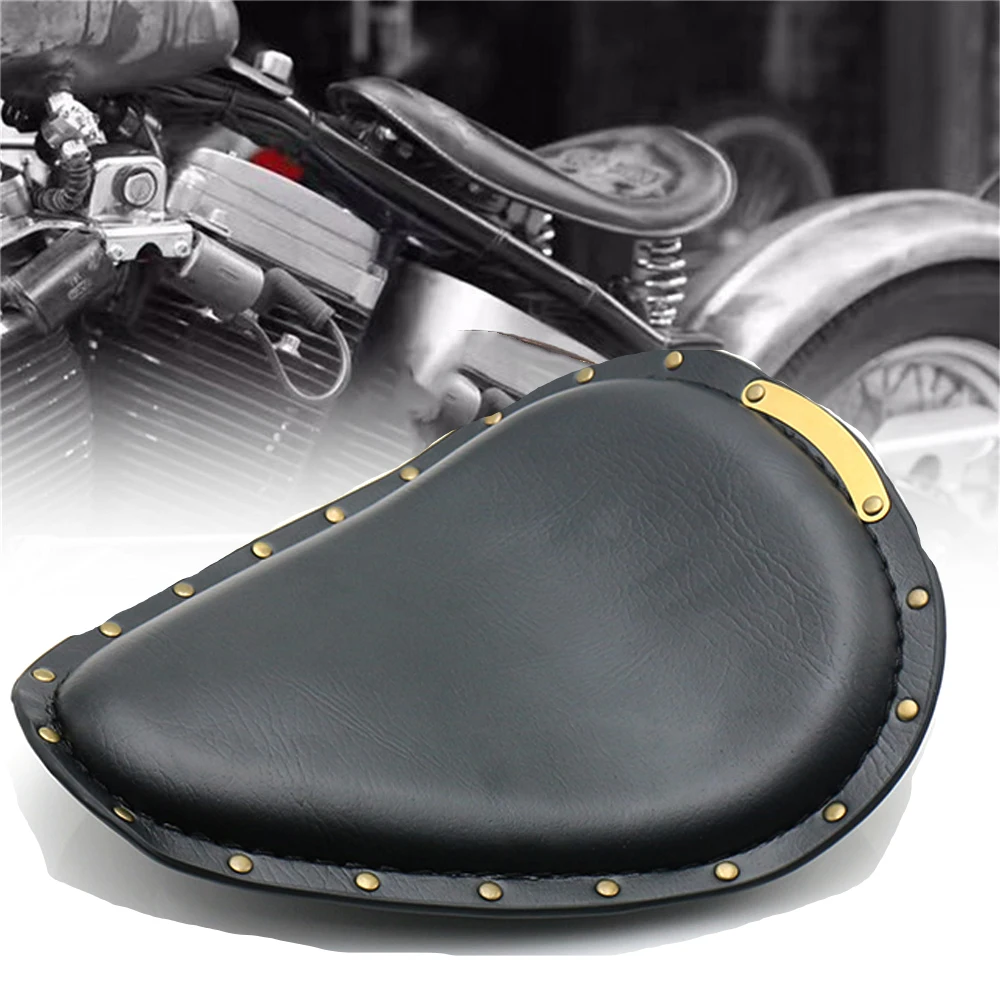 Мотоциклетное синтетическое кожаное сольное сиденье для Harley Chopper Bobber Sportster