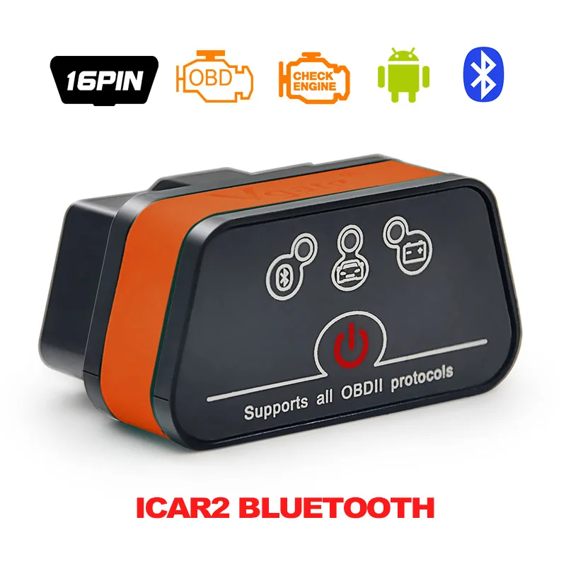 Vgate iCar 2 ELM327 Wifi/Bluetooth OBD2 диагностический инструмент для IOS iPhone/Android Icar2 Bluetooth wifi ELM 327 OBDII считыватель кодов - Цвет: ICAR2 Bluetooth