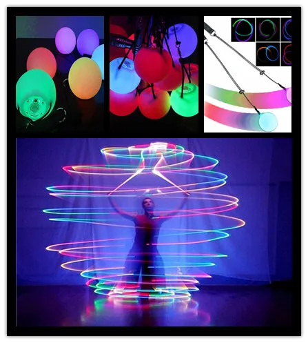 1 шт. Профессиональный Многоцветный RGB светящийся светодиодный POI бросал шары танец живота шары для танца живота ручной реквизит сценическое представление