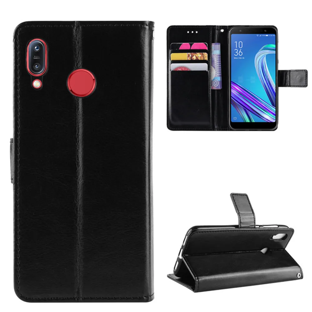 Чехол для Asus Zenfone Max M1 ZB555KL Роскошный чехол-Кошелек из искусственной кожи с