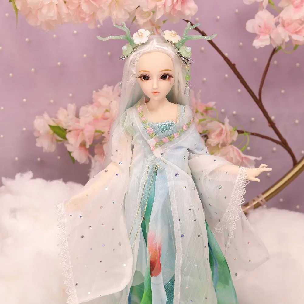 DQ bjd 45 см дневник королева 1/4 bjd кукла Китайский стиль Одежда головной убор трубки, соединение тела белая кожа, маленький дракон девочка