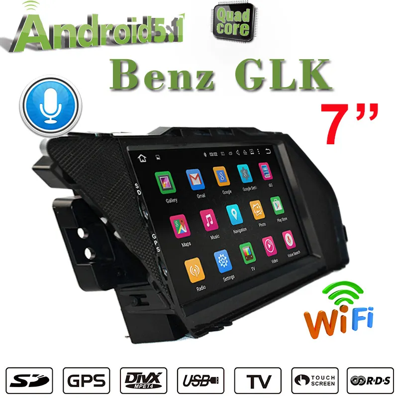 Головное устройство 7 &quotAndroid головное стерео мультимедиа GPS для Mercedes Benz GLK X204 2010 2011