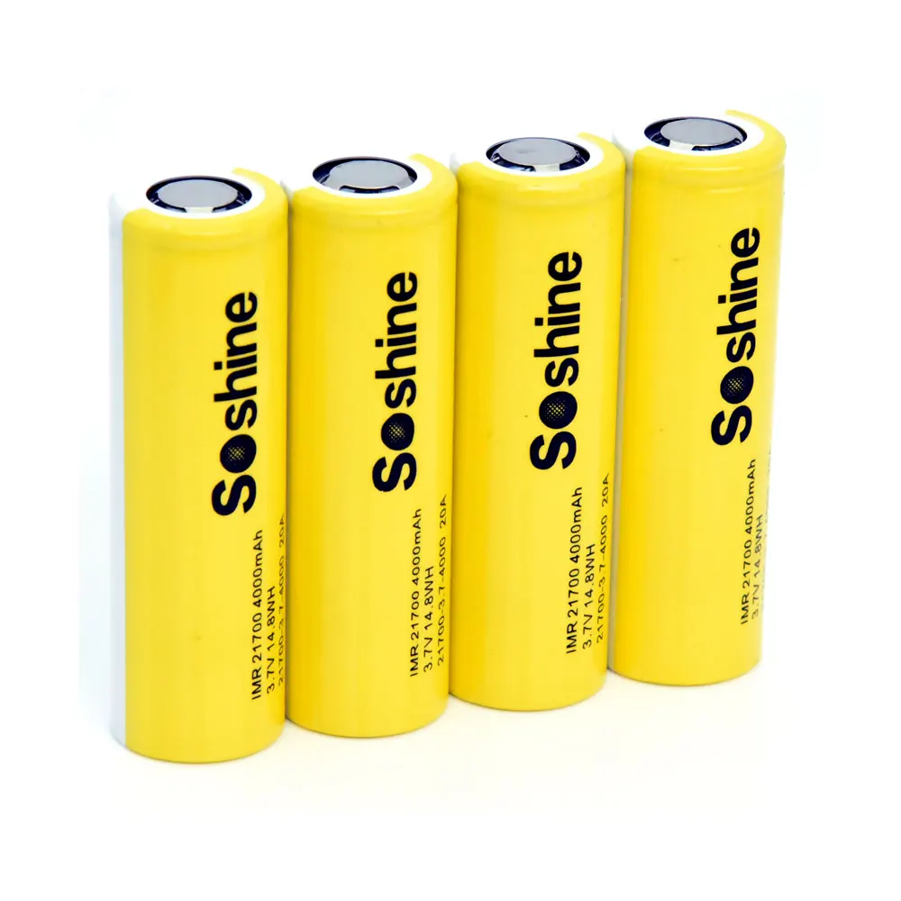Soshine 21700 3 7 V 4000mAh 3C литий ионная аккумуляторная батарея с чехлом (4