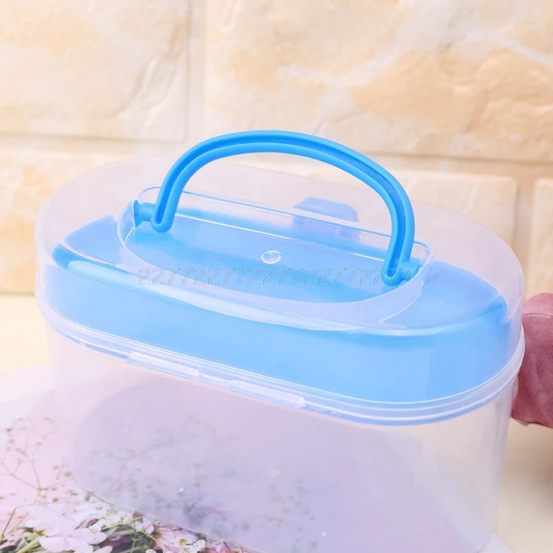 Пластиковый ящик для хранения двойной слой косметики аптечка первой помощи